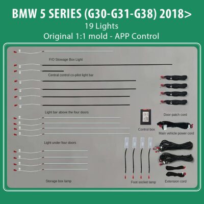 DIQ AMBIENT BMW S.5 (G30-G31-G38) Mod.2018> (Digital iQ Ambient Light BMW Series 5 mod.2018> 19 Lights)