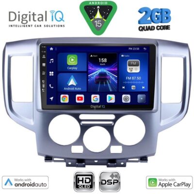 DIGITAL IQ BXC 3458SL_CPAA (9inc) MULTIMEDIA TABLET for NISSAN NV 200 mod. 2009> (SILVER)