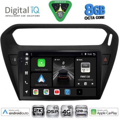 DIGITAL IQ BXF 11511BL_CPAA (9inc) MULTIMEDIA TABLET for CITROEN ELYSEE – PEUGEOT 301 mod. 2013> (BLACK)