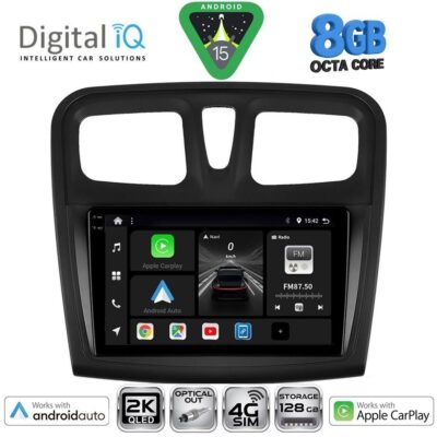 DIGITAL IQ BXK 20108SQ_CPAA (9inc) MULTIMEDIA TABLET for DACIA LOGAN – SANDERO mod. 2012-2019