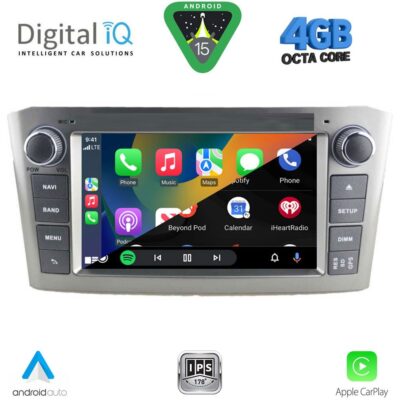 DIGITAL IQ MSG 425SL_CPA (7” DECK) MULTIMEDIA SYSTEM for TOYOTA AVENSIS (T25) mod. 2003-2008 (SILVER)